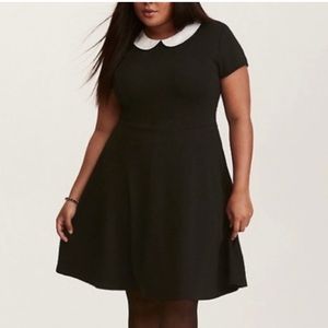 Size 1 Torrid Textured Skater Wednesday Addams Dress